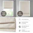 Madison Park Como Printed Faux Silk Room Cordless Roman Shade in Ivory 31x64