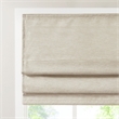 Madison Park Como Printed Faux Silk Room Cordless Roman Shade in Ivory 33x64