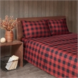 Woolrich Flannel Sheet Set in Red/Black Buffalo Check King