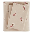 Woolrich Flannel Sheet Set in Tan Dog Full