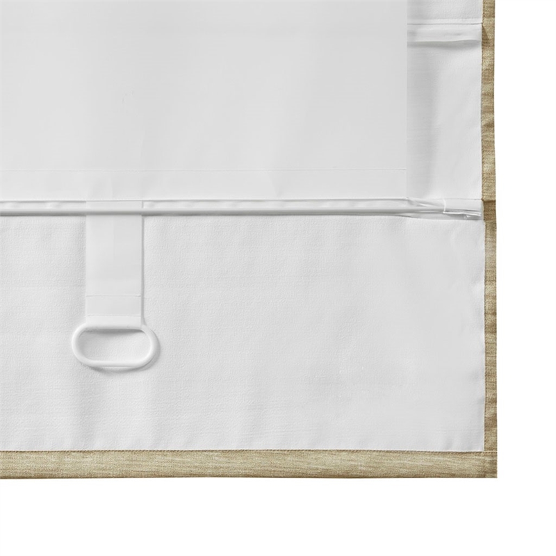 Madison Park Como Printed Faux Silk Room Cordless Roman Shade in Taupe 31x64