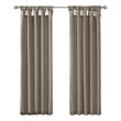 Madison Park Emilia Twist Tab Lined Window Curtain in Pewter 50x108