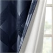 SunSmart Bentley Ogee Knitted Jacquard Total Blackout Panel in Navy