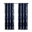 SunSmart Bentley Ogee Knitted Jacquard Total Blackout Panel in Navy
