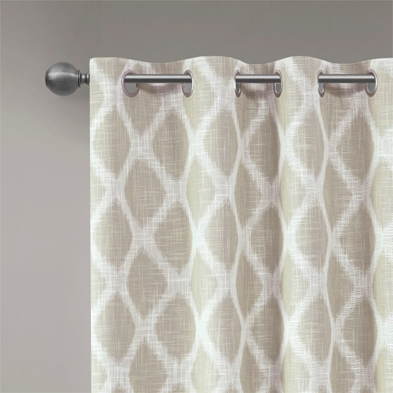SunSmart Blakesly Printed Ikat Blackout Panel in Taupe