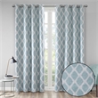 SunSmart Blakesly Printed Ikat Blackout Panel in Aqua