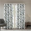 SunSmart Camille Jacquard Printed Room Darkening Panel in Aqua