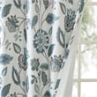 SunSmart Camille Jacquard Printed Room Darkening Panel in Aqua