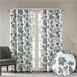 SunSmart Camille Jacquard Printed Room Darkening Panel in Aqua