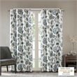SunSmart Camille Jacquard Printed Room Darkening Panel in Aqua