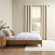 SunSmart Como Tonal Printed Faux Silk Total Blackout Window Panel Pair in Taupe