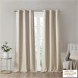 SunSmart Como Tonal Printed Faux Silk Total Blackout Window Panel Pair in Taupe