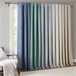 SunSmart Como Tonal Printed Faux Silk Total Blackout Window Panel Pair in Taupe