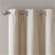 SunSmart Como Tonal Printed Faux Silk Total Blackout Window Panel Pair in Taupe