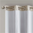 SunSmart Como Tonal Printed Faux Silk Total Blackout Window Panel Pair in Taupe