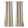 SunSmart Como Tonal Printed Faux Silk Total Blackout Window Panel Pair in Taupe