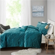 Intelligent Design Felicia Velvet Duvet Cover Full/Queen Sizes Set in Teal