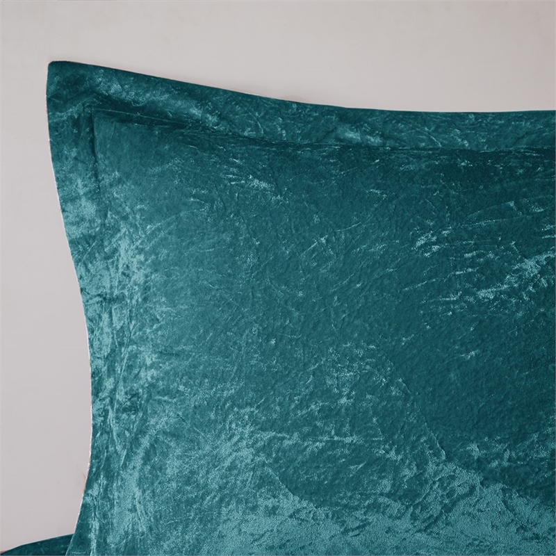 Intelligent Design Felicia Velvet Duvet Cover Full/Queen Sizes Set in Teal