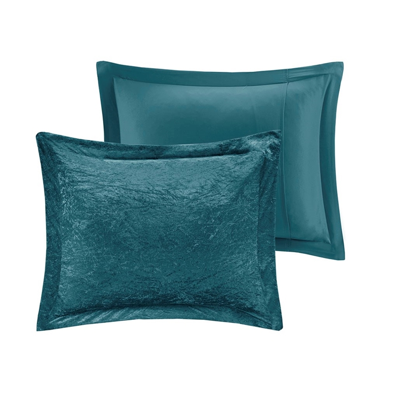 Intelligent Design Felicia Velvet Duvet Cover Full/Queen Sizes Set in Teal