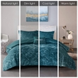 Intelligent Design Felicia Velvet Duvet Cover Full/Queen Sizes Set in Teal