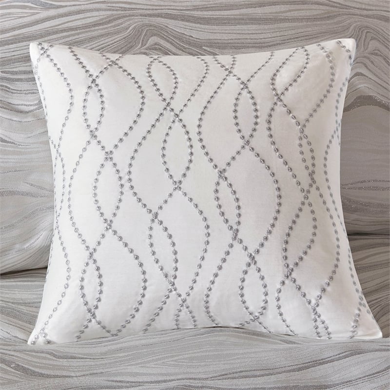 Madison Park Signature Hollywood Glam Modern Cotton Comforter Set in White