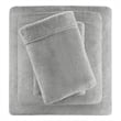 True North by Sleep Philosophy Soloft Plush Fabric Sheet Set in Gray