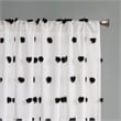 Intelligent Design Sophie Fabric Pom Pom Embellished Window Panel in Black