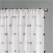 Intelligent Design Sophie Fabric Pom Pom Embellished Window Panel in Black