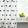 Intelligent Design Sophie Fabric Pom Pom Embellished Window Panel in Black