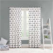 Intelligent Design Sophie Fabric Pom Pom Embellished Window Panel in Black