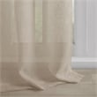 Madison Park Rosette Floral Embellished Cuff Tab Top Solid Window Panel in Beige