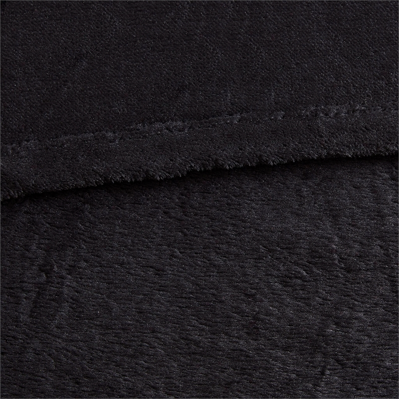 Intelligent Design Fabric Microlight Plush Oversized Blanket in Black