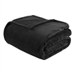 Intelligent Design Fabric Microlight Plush Oversized Blanket in Black