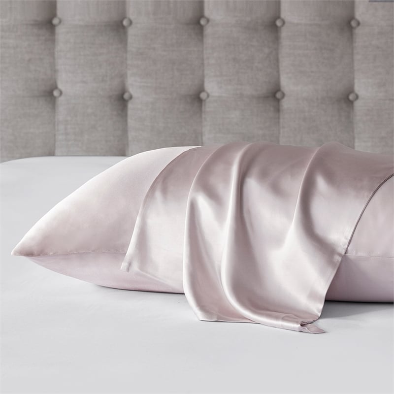 Madison Park Silk Contemporary Fabric Single Pillowcase in Pink