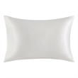 Madison Park Silk Contemporary Fabric Single Pillowcase in White