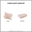 Intelligent Design Lucy Modern Fabric Clip Jacquard Duvet Cover Set in Pink