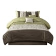 Madison Park Serene 7-Piece Fabric Embroidered Comforter Set in Green