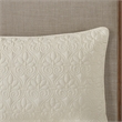 Madison Park Quebec 3-Piece Fabric Fitted Bedspread Set in Cream
