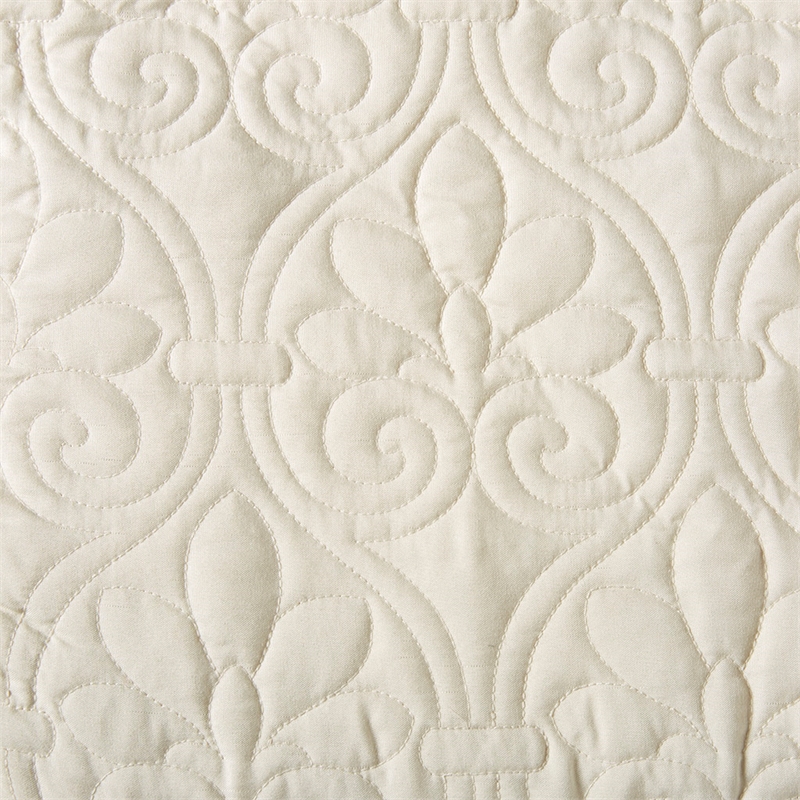 Madison Park Quebec 3-Piece Fabric Fitted Bedspread Set in Cream