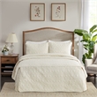 Madison Park Quebec 3-Piece Fabric Fitted Bedspread Set in Cream