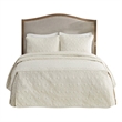 Madison Park Quebec 3-Piece Fabric Fitted Bedspread Set in Cream