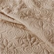 Madison Park Quebec 3-Piece Fabric Fitted Bedspread Set in Khaki