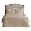 Madison Park Quebec 3-Piece Fabric Fitted Bedspread Set in Khaki