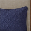 Madison Park Quebec 3-Piece Fabric Fitted Bedspread Set in Navy
