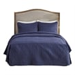 Madison Park Quebec 3-Piece Fabric Fitted Bedspread Set in Navy