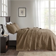 Madison Park Quebec Transitional Fabric Reversible Bedspread Set in Mocha