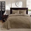 Madison Park Quebec Transitional Fabric Reversible Bedspread Set in Mocha