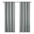 SunSmart Maya Fabric Printed Heathered Blackout Window Panel - Dusty Seafoam