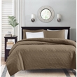 Madison Park Quebec Transitional Fabric Reversible Quilt Set in Mocha Brown
