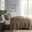Madison Park Quebec Transitional Fabric Reversible Quilt Set in Mocha Brown